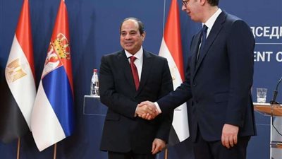 الرئيس السيسي ونظيره الصربي يشهدان مراسم التوقيع على مذكرات التفاهم والتعاون بين البلدين