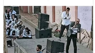 ما القصة.. مدرس الاستاد بطل فيديو البودي جاردات يكافئ طلابه برحلات للساحل وآيفون