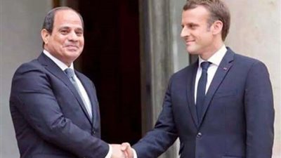 اتصال هاتفي بين السيسي والرئيس الفرنسي ايمانويل ماكرون