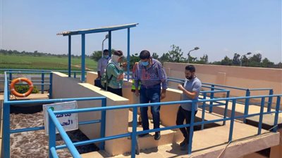 رئيس مياة المنوفية يتفقد أعمال الصرف الصحي في تلا