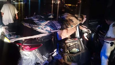 إصابة شخصين و مصرع اخر نتيجة انقلاب سيارة ملاكي بالطريق الصحراوي