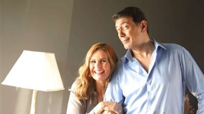 صورة تجمع يسرا وأحمد وفيق من كواليس مسلسل 