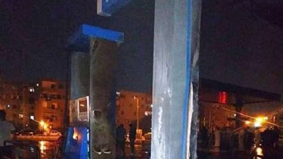 بالصور.. السيطرة على انفجار حافلة وقود محملة بـ45 طن بنزين بالعاشر