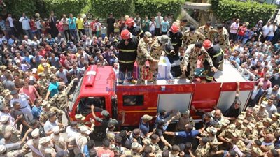 المنوفية تودع شهيد الواجب الوطنى الرقيب عمرو عليوة بقرية مليج بشبين الكوم