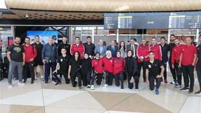 السفير المصري في أذربيجان يستقبل بعثة منتخب مصر الأول للكاراتيه