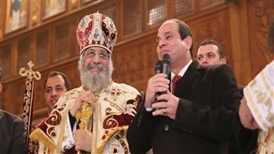 البابا تواضروس يهنئ  الرئيس السيسي بعيد الفطر