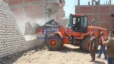 إزالات فورية بالمنوفية بإجمالي مساحة 2595 متر وتنفيذ 234 حالة تعدٍ