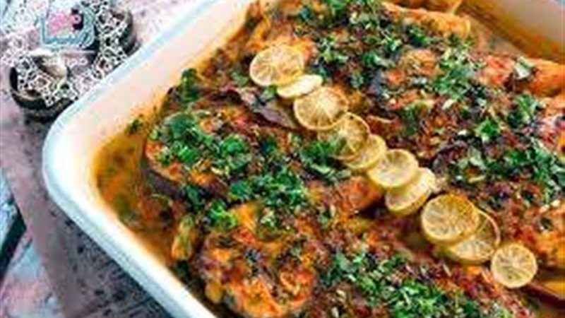 صينية سمك في الفرن