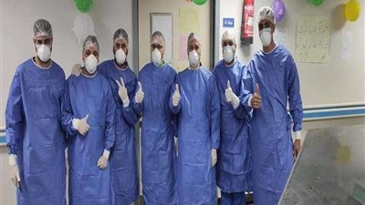 شاهد.. أول احتفال بعيد الفطر لمصابي كورونا بمستشفى العزل