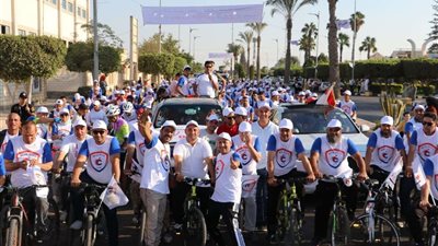 بمناسبة مرور 44 عاما .. جهاز مدينة السادات ينظم ماراثون للدراجات