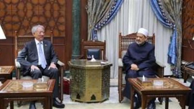 «الطيب» يستقبل كبير وزراء سنغافورة بمقر مشيخة الأزهر