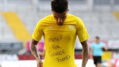 بالصور.. حكيمي وسانشو يوجهان رسالة ضد العنصرية