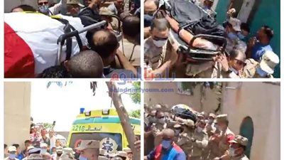 تشييع جنازة الشهيد المقدم محمد أبو الفضل في مسقط رأسه بالمحلة