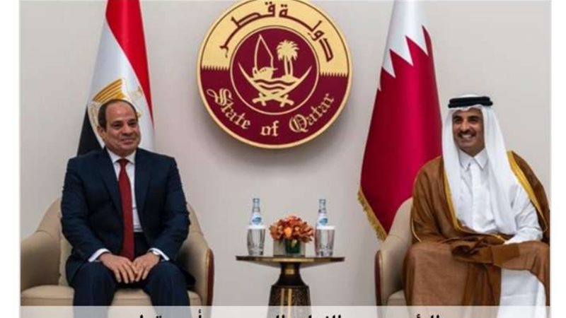 السيسي وامير قطر