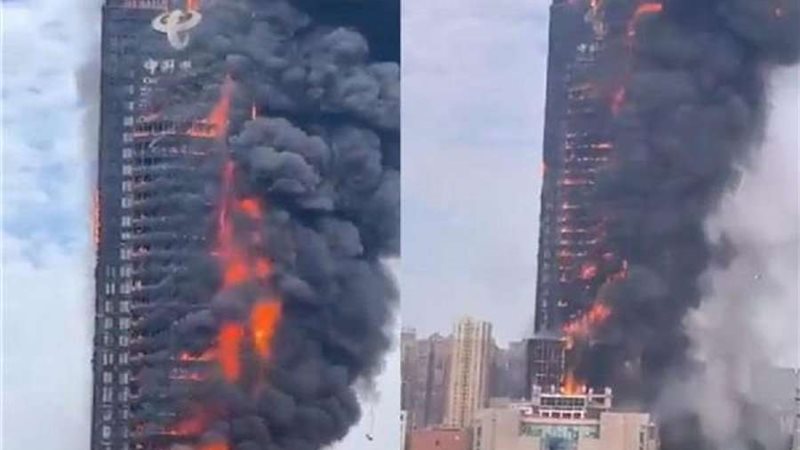 حريق ناطحة سحاب في