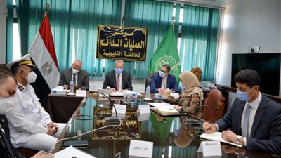 محافظ القليوبية ورئيس جامعة بنها ومدير الأمن يعقدون اجتماع اللجنة العليا لكورونا