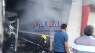 ماس كهربائي سبب حريق سوبر ماركت في المحلة