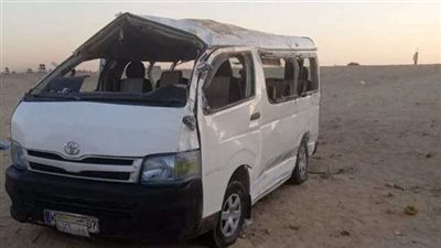 إصابة 5 عمال في انقلاب ميكروباص في المنوفية