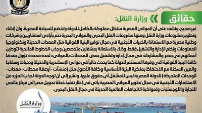 الحكومة تنفي بيع الموانئ المصرية لجهات أجنبية