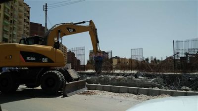 إزالة لتعديات على خط التنظيم في بني سويف