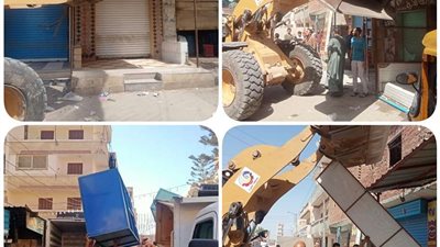 رفع 1020حالة إشغال طريق مخالف ومتنوع بمحافظة البحيرة