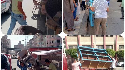 رفع 730 حالة إشغال طريق مخالف بنطاق 3 مراكز بالبحيرة