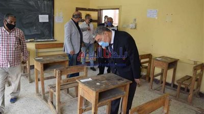 محافظ المنيا يتابع الاستعدادات النهائية لامتحانات الثانوية العامة بلجان مركز 