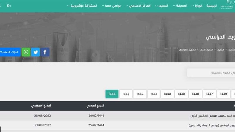 جدول الإجازات المطولة