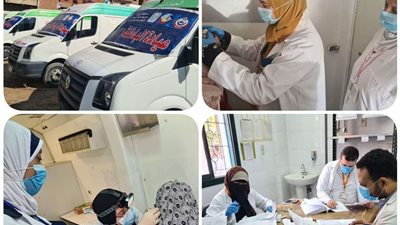 الكشف على 2058 مواطن خلال قافلة طبية مجانية بقرية جنبواي بإيتاي البارود