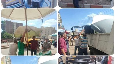 رفع 530 حالة إشغال طريق مخالف بنطاق 3 مراكز بالبحيرة