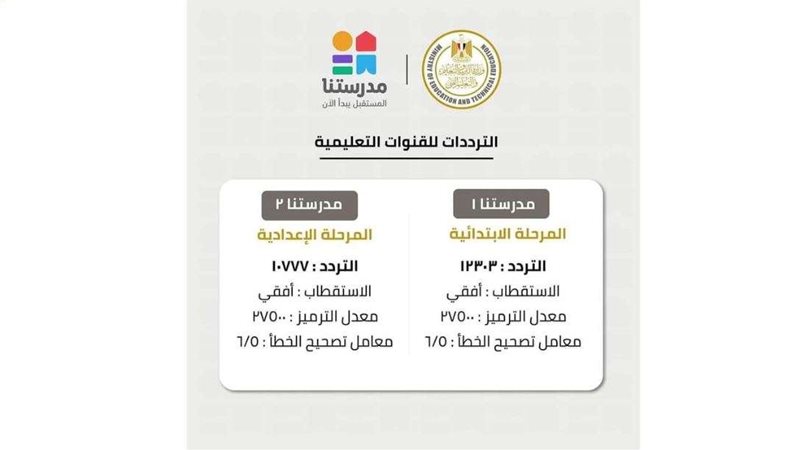 تردد قناة مدرستنا