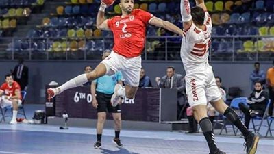 التعادل يحسم الشوط الأول من مباراة الأهلي أمام الزمالك في دوري أبطال أفريقيا لليد