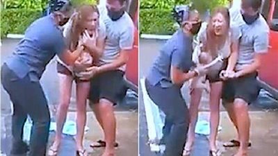 في الشارع.. أم تلد مولودها وهي واقفة على قدميها (فيديو)