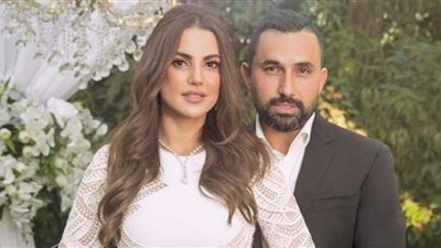 دره تحتفل بعيد ميلاد زوجها في حضور نجوم الفن