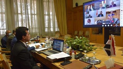أشرف صبحي يترأس إجتماع المكتب التنفيذي لمجلس وزراء الشباب والرياضة العرب عبر الفيديو كونفرانس