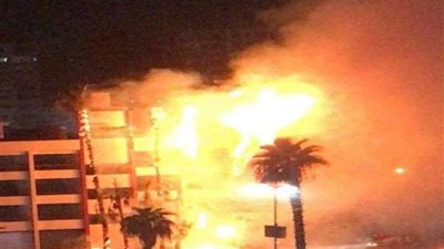 الحماية المدنية تخمد حريقا في أشجار نخيل بشارع فيصل