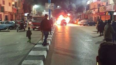 الحماية المدنية تسيطر على حريق نشب داخل سيارة ملاكي  بمدينة 6 أكتوبر