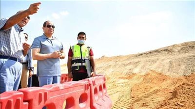 السيسي يتفقد تطوير طريق الدولي الساحلي بكفر الشيخ