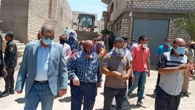 إزالة 50 حالة تعد على أراضي أملاك دولة بسمالوط