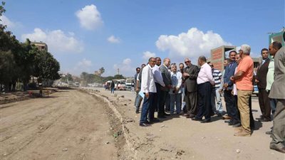 محافظ الجيزة: بدء أعمال تطوير طريق طراد النيل القيراطيين حتي منشاة القناطر بطول ٢ كم