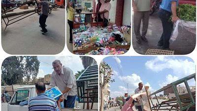 رفع 570 حالة إشغال طريق مخالف بمركزي الدلنجات وإيتاي البارود