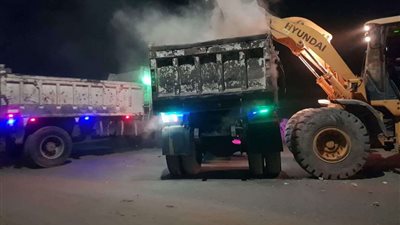 رفع ٨٥٠ طن من المخلفات والرتش بطريق المنصورية أبو النمرس