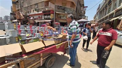 فض سوق بنزايون والشون في حملة بالمحلة