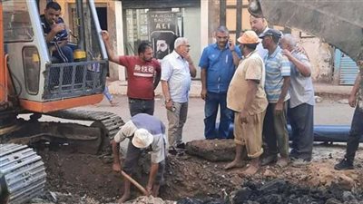 رئيس أشمون بالمنوفية يتفقد أعمال إحلال وتجديد شبكات المياه