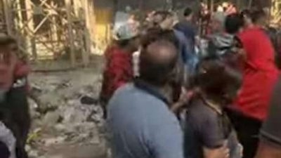 إصابة 5 أشخاص في حادث إنهيار سقالات بالقرب من كوبري ترعة الزمر بفيصل