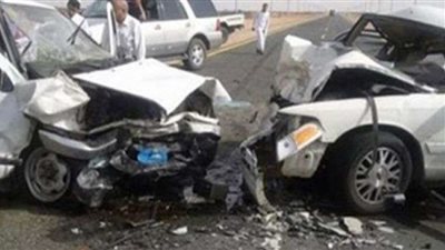 إصابة شخصين في تصادم 4 سيارات أعلى كوبرى أكتوبر