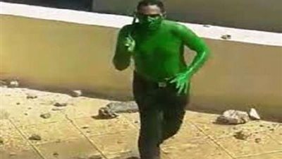 بالفيديو.. شاهد ماذا فعل الرجل الأخضر قبل مقتله في مدينة الإنتاج الإعلامى؟