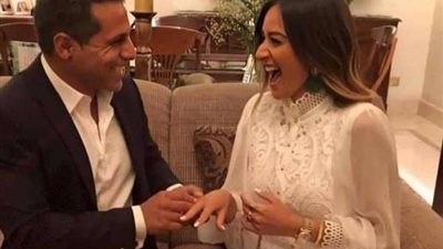 شاهد.. تسريب صورة من حفل زفاف أمينة خليل الأول.. والعريس مفاجأة