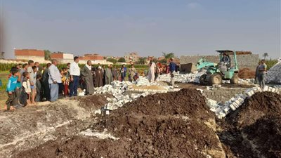 إزالة في المهد لحالات تعد على الأراضي الزراعية ببني سويف