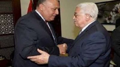 سامح شكري يصل إلى مقر الرئاسة الفلسطينية في مدينة رام الله